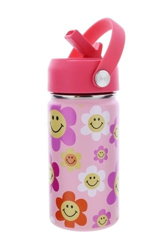 Kids Flower Power 12 Oz. Bottle With Straw Cap