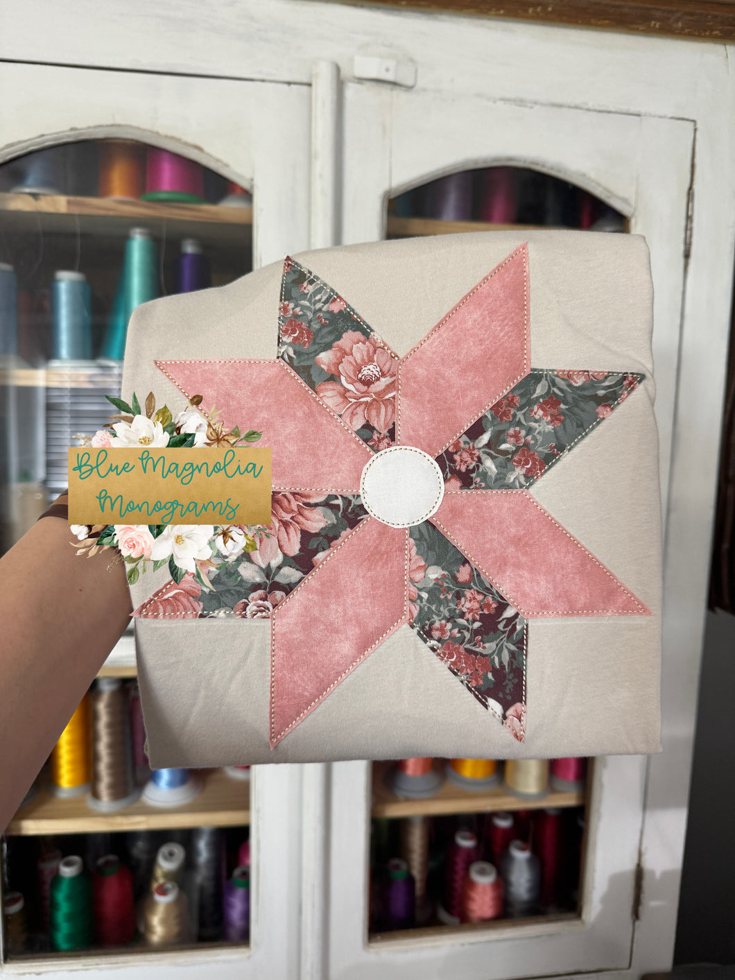 Vintage Floral Quilt Star Tee