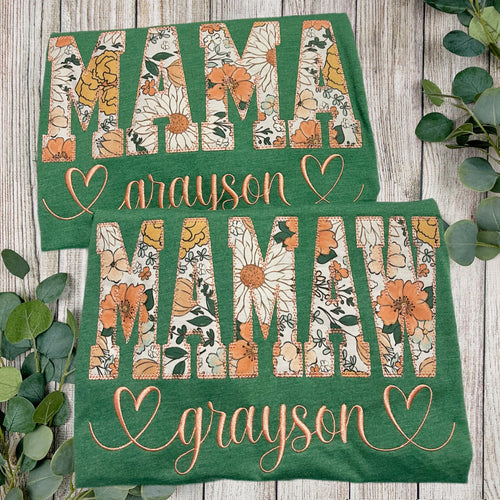 Floral Dreams Name with Name(s) T-Shirt or Sweatshirt-WHOLESALE