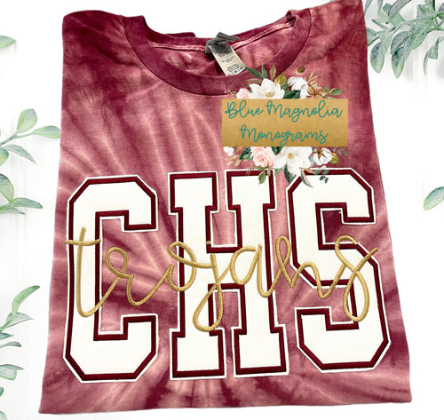 CHS Trojans Tie Dye Tee