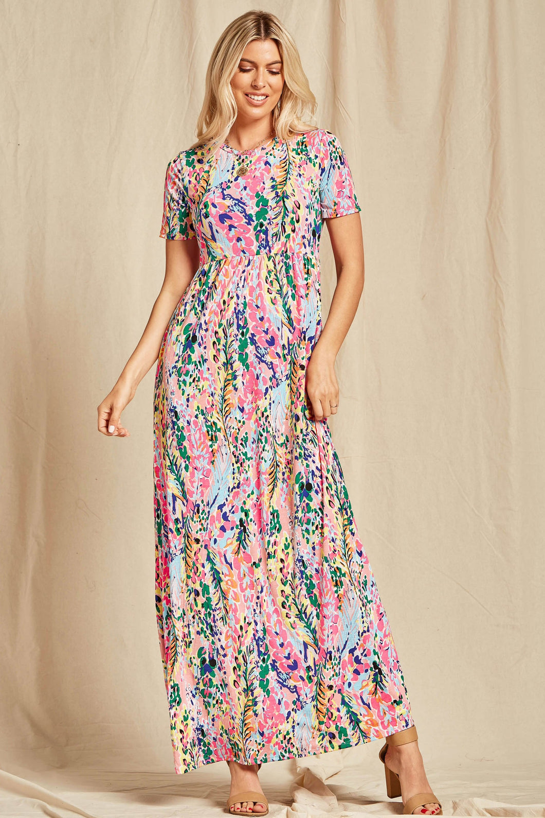 Jessie Coral Reef Maxi Dress