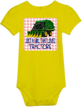 Just A Girl That Loves Tractors Bodysuit -Cotton Picker