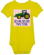Just A Girl That Loves Tractors Bodysuit -Tractor