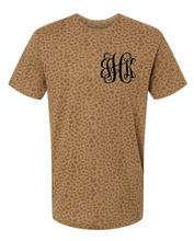 Brown Leopard Monogram Tee Newborn-Adult 3x