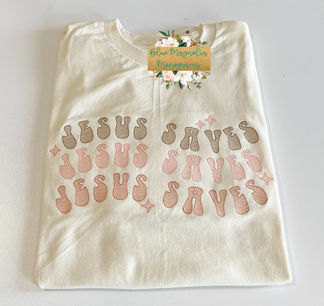 Jesus Saves-Cream Tee