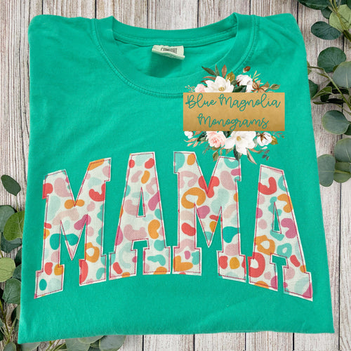 Cool Leopard Name Applique Tee Wholesale