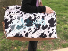 Black and White Cow Print Weekender