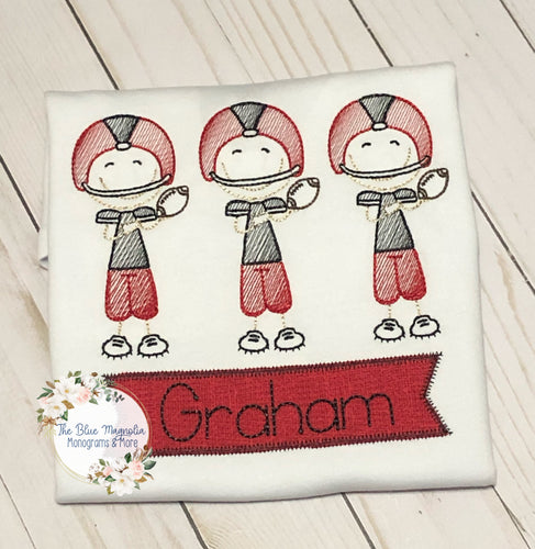 Football Player Trio -Custom Colors