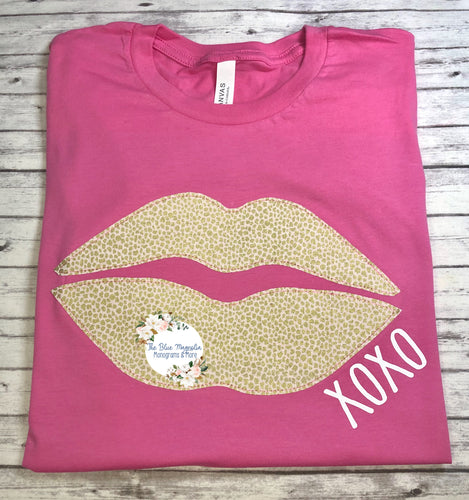 XOXO Leopard Lips -Gold