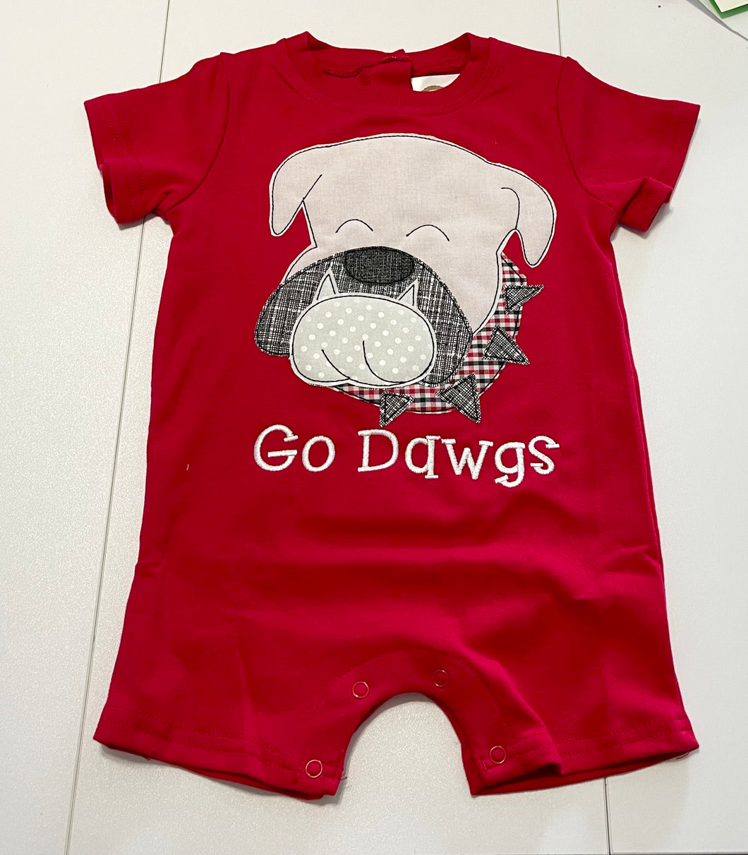 “Go Dawgs” Bulldog Romper