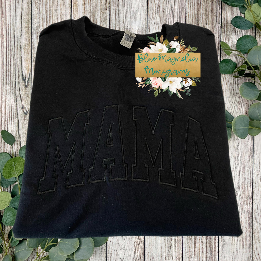 Black on Black Name Sweatshirt-Any Name