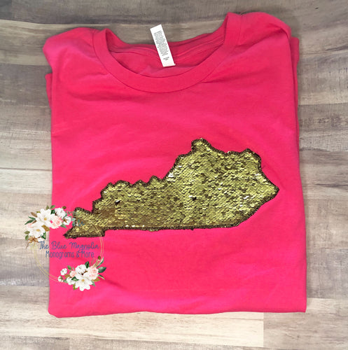 Flip Sequin State Tee-Any State