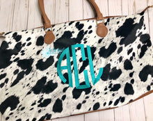 Black and White Cow Print Weekender