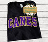 Canes Glitter Patch Tee or Sweatshirt -Adult