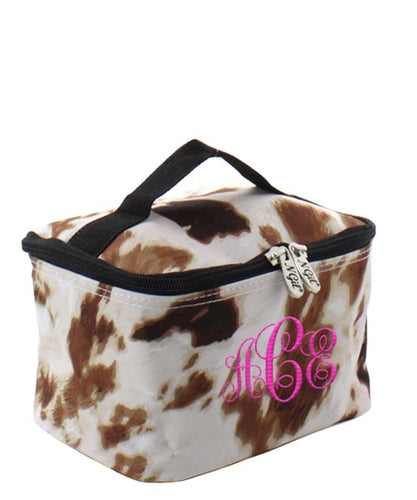 Cow Print Traincase -Small